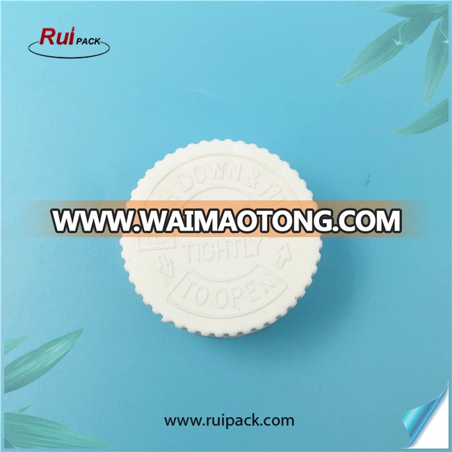 New child safety bottle cap white child proof cap for medicine bottle for capsule 38mm