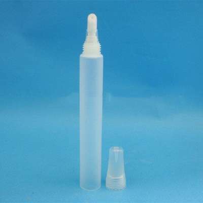 Clear lip gloss tubes , empty plastic cosmetic tube for lip gloss, with brush cap