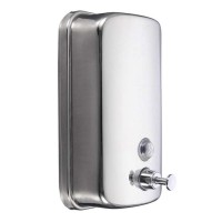 304 Stainless Steel 1000ml Wall Mounted Mirror Polish Manual Shower Gel Liquid Container Hand Soap Dispenser for Hotel Toilet