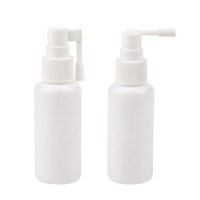 Empty white and clear refillable plastic spray bottles with fine mist sprayer pump